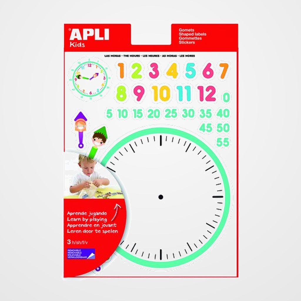 GOMETS APLI TEMATICOS BOLSA  3h REMOVIBLES LAS HORAS 90 uds. (12789)