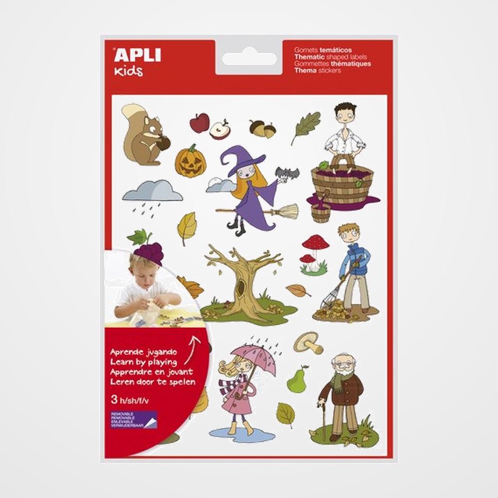 GOMETS APLI TEMATICOS BOLSA  3h REMOVIBLES OTOÑO 72 uds. (11616)