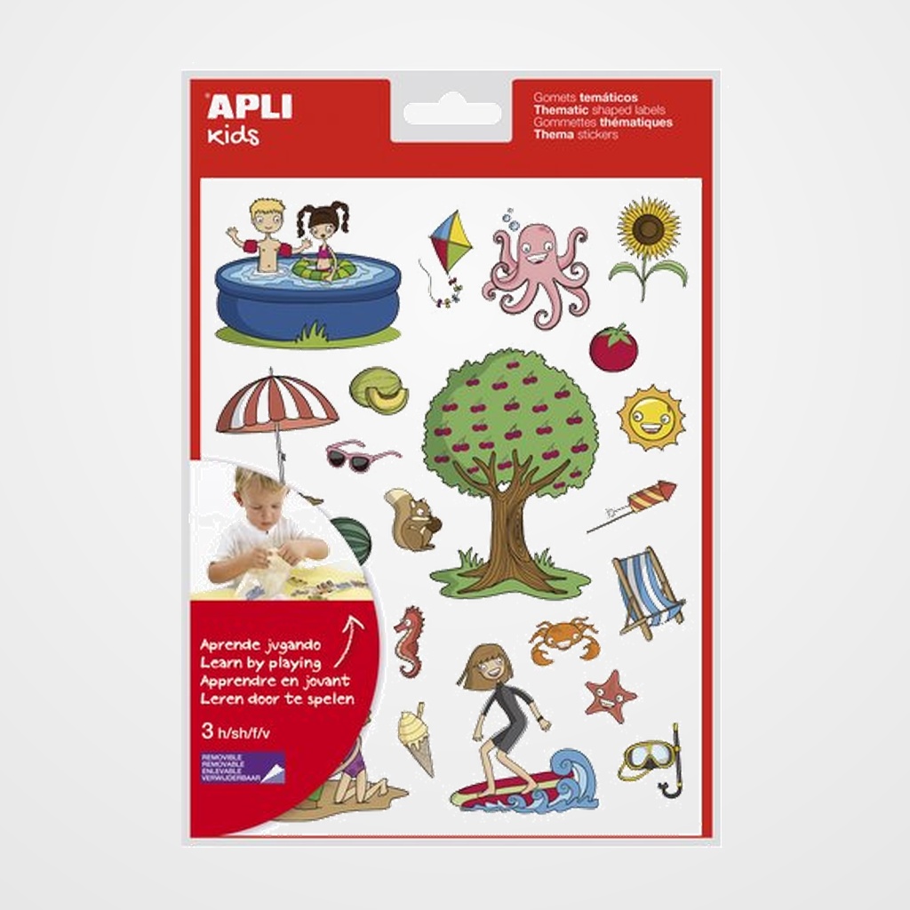 GOMETS APLI TEMATICOS BOLSA  3h REMOVIBLES VERANO 72  uds. (11615)