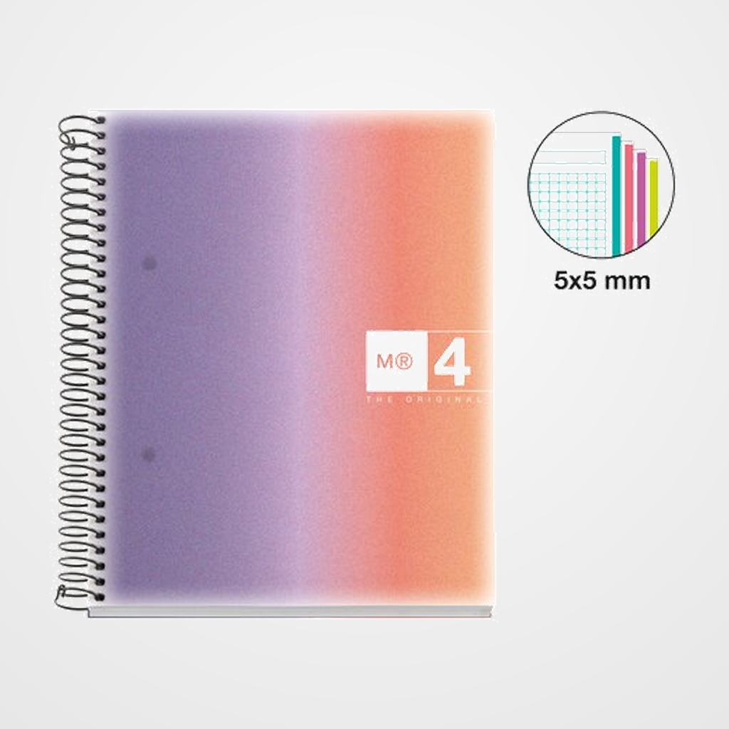 BLOC MIQUELRIUS AURORA NOTEBOOK 4 micro.tapa PP A5 120h 70gr CUADRIC.5x5 PROVENCE