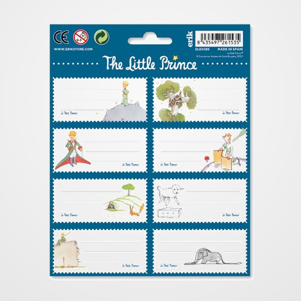 ETIQUETA ESCOLAR ERIK 15,8x20 EL PRINCIPITO
