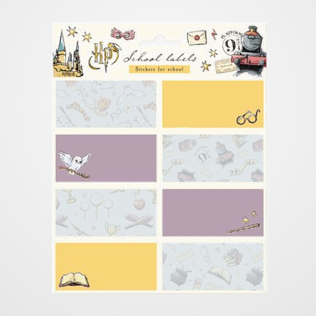 ETIQUETA ESCOLAR ERIK 8x4 cm. HARRY POTTER (16 ud.)