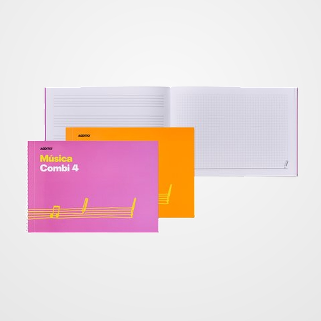 BLOC de MUSICA ADDITIO COMBI 4 PENTAGRAMAS 24x17 Y HOJAS MICROPERFORADAS APDO.