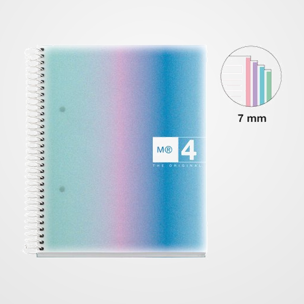 BLOC MIQUELRIUS AURORA NOTEBOOK 4 micro.tapa PP A5 120h 70gr HORIZONTAL SANTORINI
