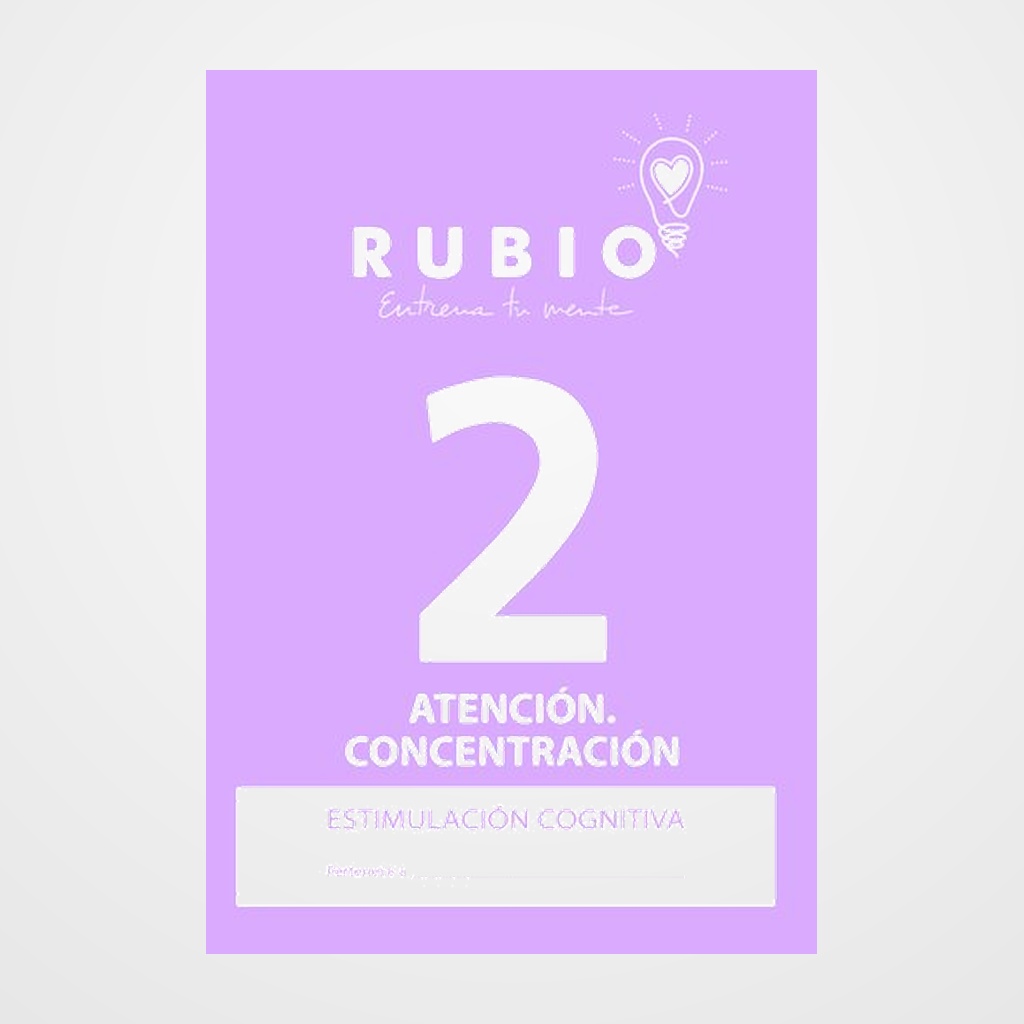 CUADERNO RUBIO A4 ESTIMULACION COGNITIVA ATENCION Nº 2 (Deterioro cognitivo leve-moderado)