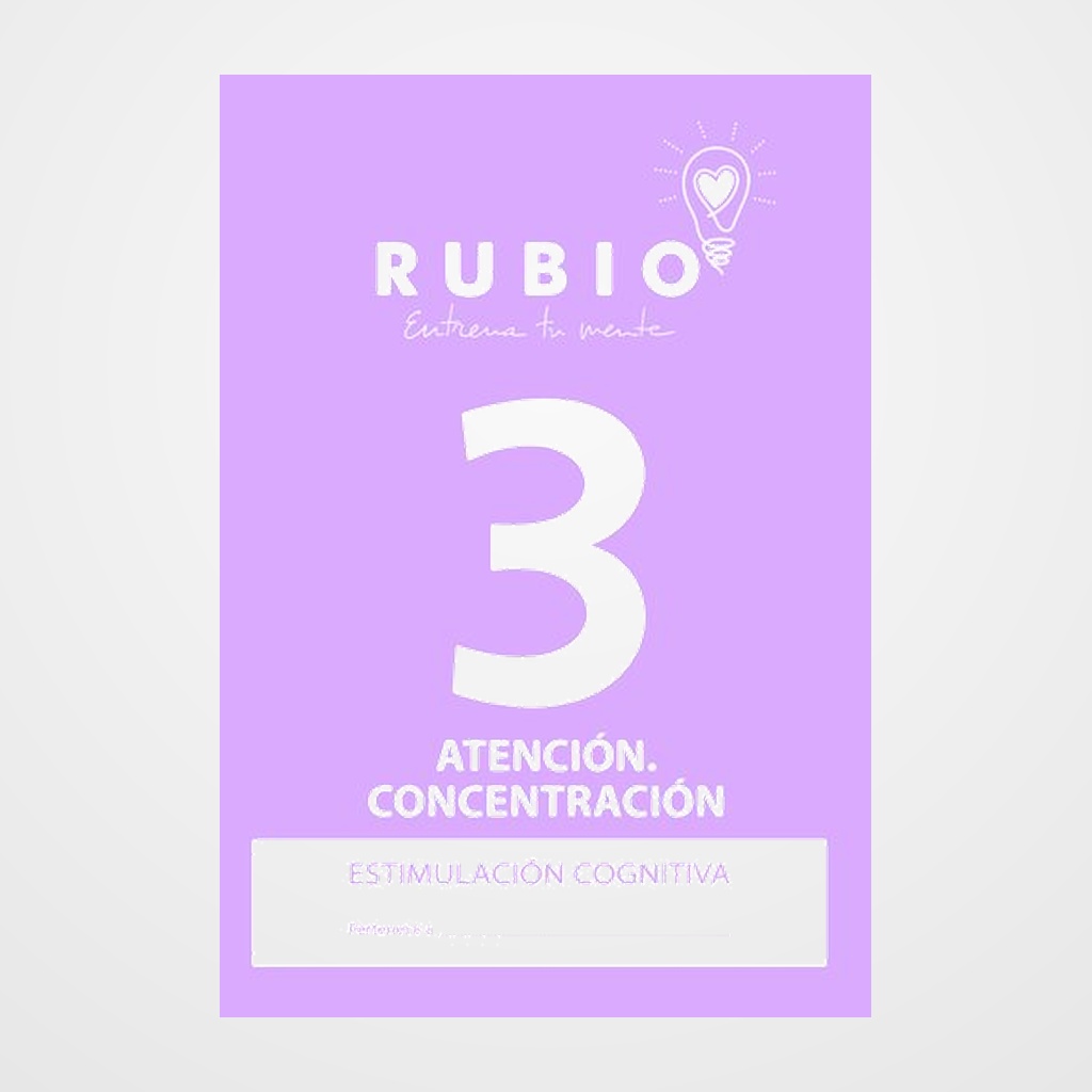 CUADERNO RUBIO A4 ESTIMULACION COGNITIVA ATENCION Nº 3 (Deterioro cognitivo moderado-grave)