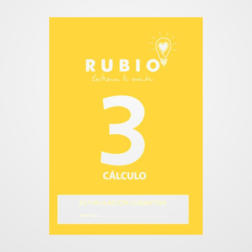 CUADERNO RUBIO A4 ESTIMULACION COGNITIVA CALCULO Nº 3 (Deterioro cognitivo moderado-grave)