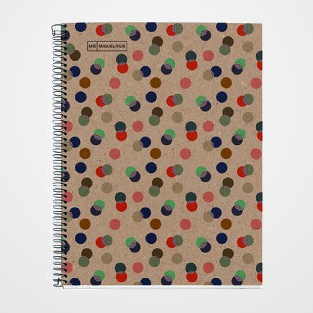 BLOC MIQUELRIUS ECO DESIGN NOTEBOOK 1 micro.tapa DURA A4 80h 80g CUADRIC.5x5 ECOCONFETTI