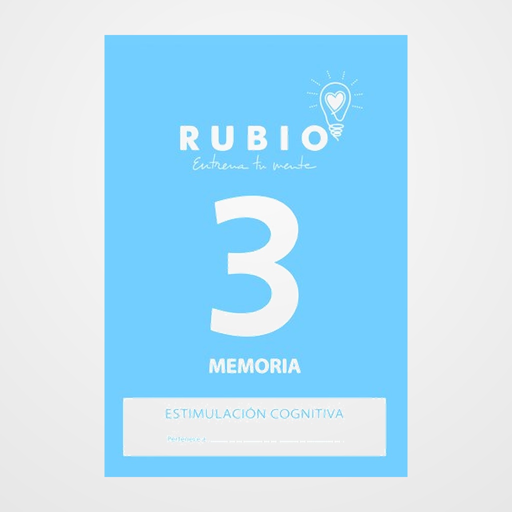 CUADERNO RUBIO A4 ESTIMULACION COGNITIVA MEMORIA Nº 3 (Deterioro cognitivo moderado-grave)