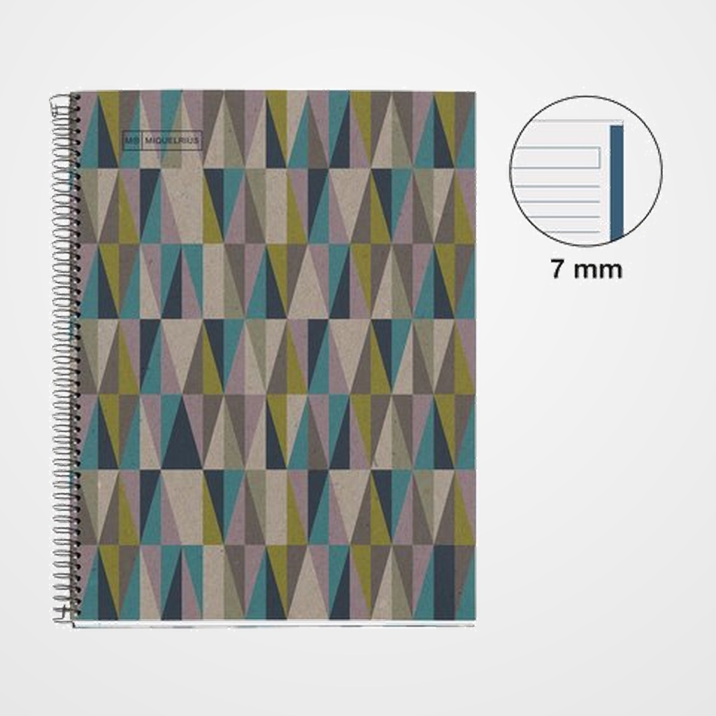 BLOC MIQUELRIUS ECO DESIGN NOTEBOOK 1 micro.tapa DURA A4 80h 80g CUADRIC.5x5 ECOROMBOS