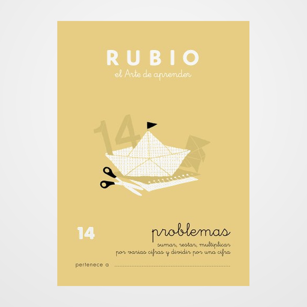 CUADERNO RUBIO A5 OPERACIONES y PROBLEMAS Nº 14 - DIVISIONES POR UNA CIFRA (+9 años)