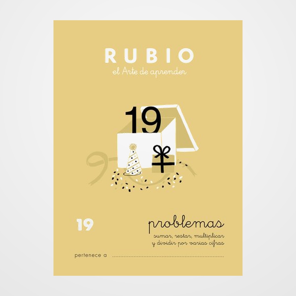 CUADERNO RUBIO A5 OPERACIONES y PROBLEMAS Nº 19 - SUMAS, RESTAS, MULTIPLICACIONES Y DIVISIONES POR VARIAS CIFRAS (+11 años)