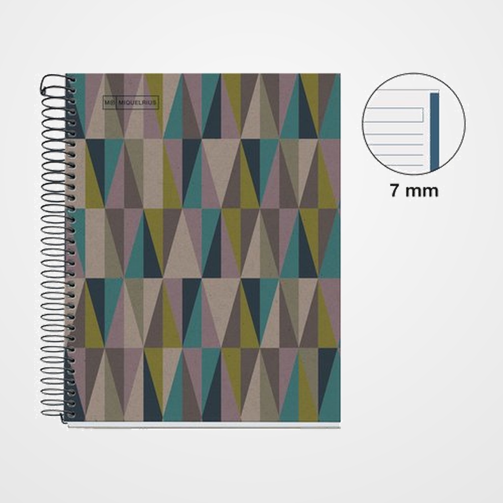 BLOC MIQUELRIUS ECO DESIGN NOTEBOOK 1 micro.tapa DURA A5 80h 80g CUADRIC.5x5 ECOROMBOS