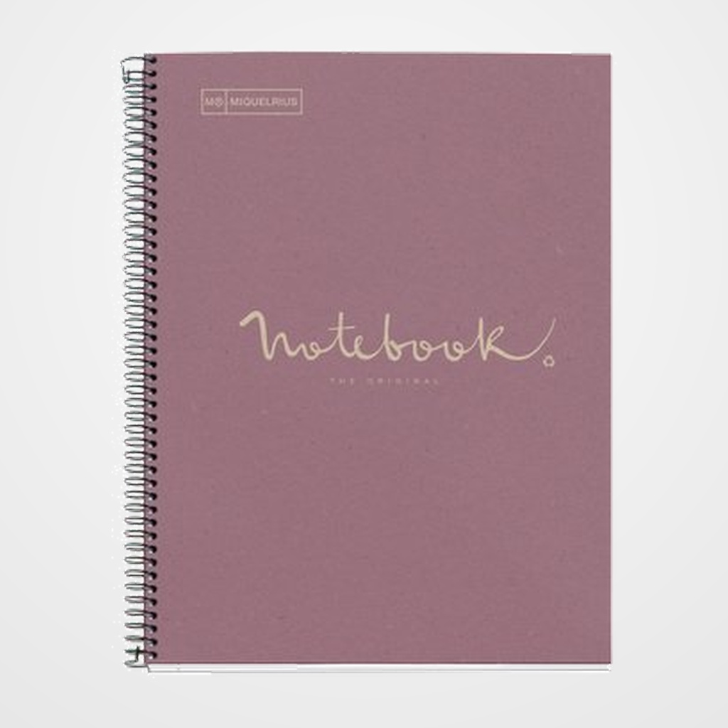 BLOC MIQUELRIUS ECO EMOTIONS NOTEBOOK 1 micro.tapa DURA A4 80h 80g CUADRIC.5x5 ECOLAVANDA