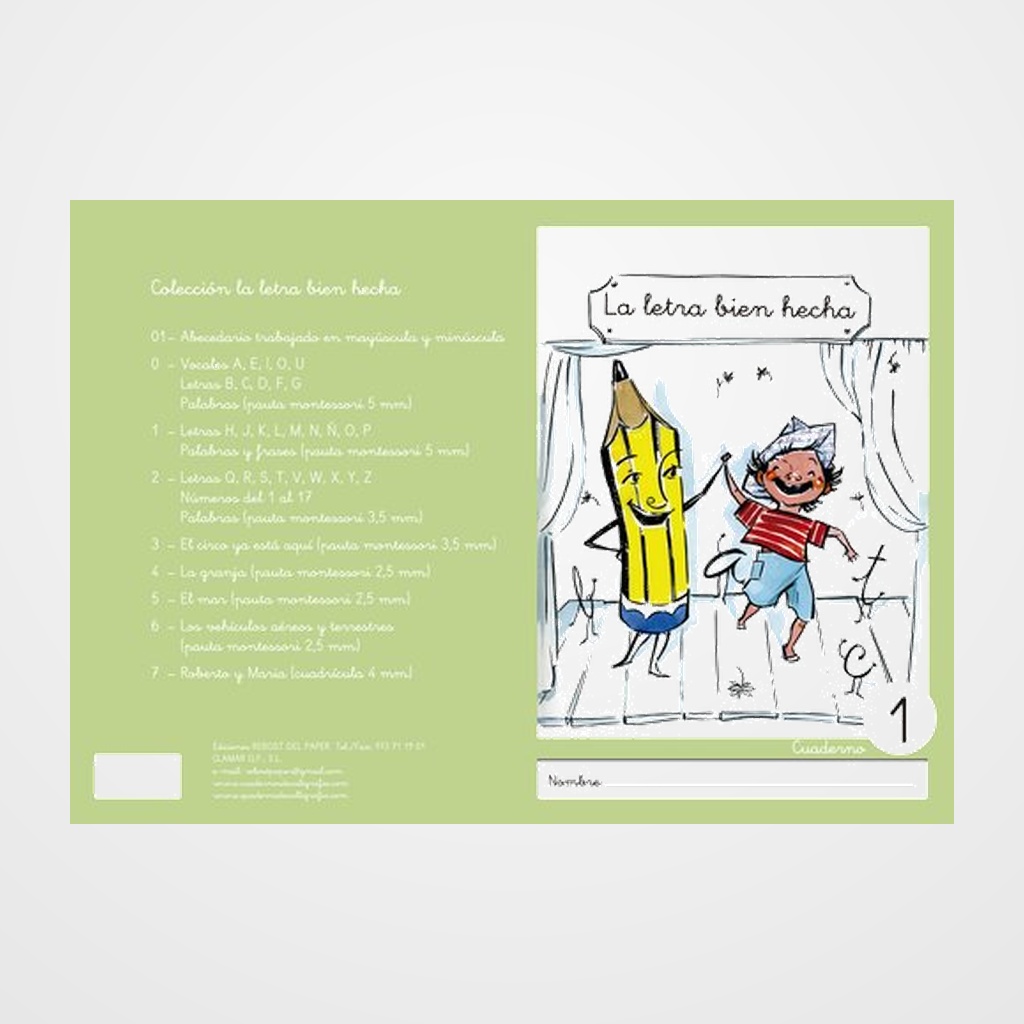 CUADERNO REBOST (CAS.) LA LETRA BIEN HECHA  MINUSCULAS  Nº 1
