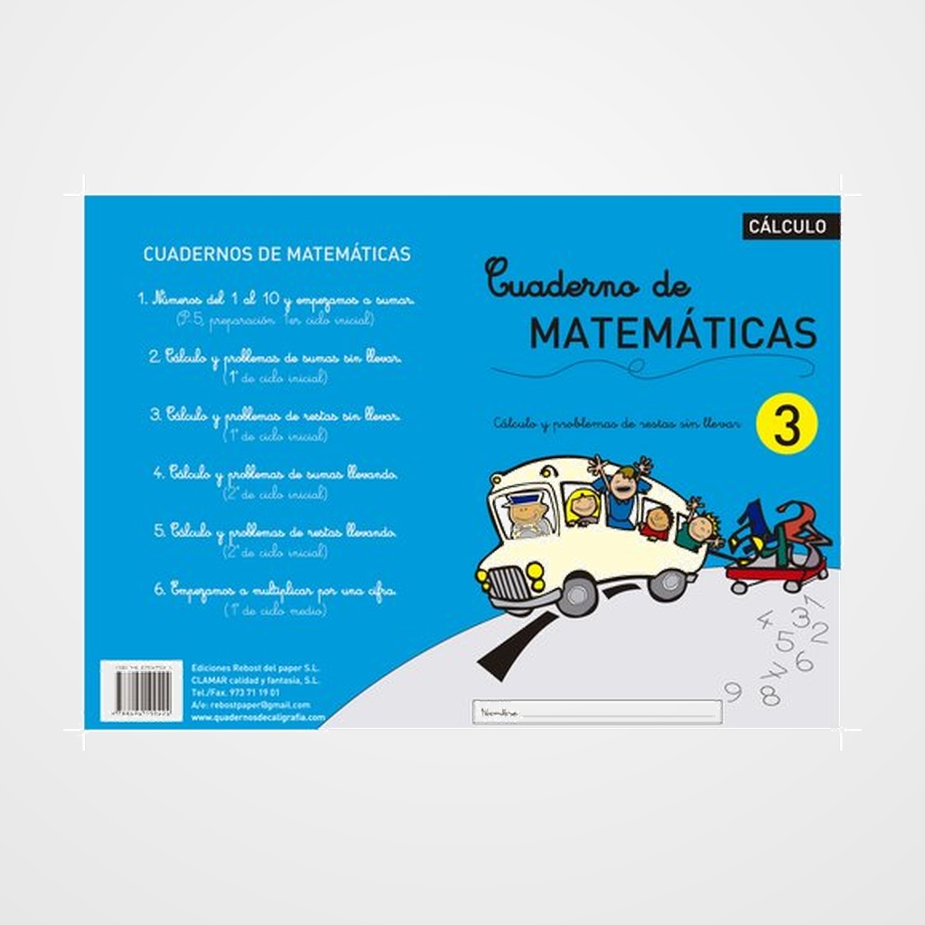 [12607020] CUADERNO REBOST (CAS.) MATEMATICAS Nº 3