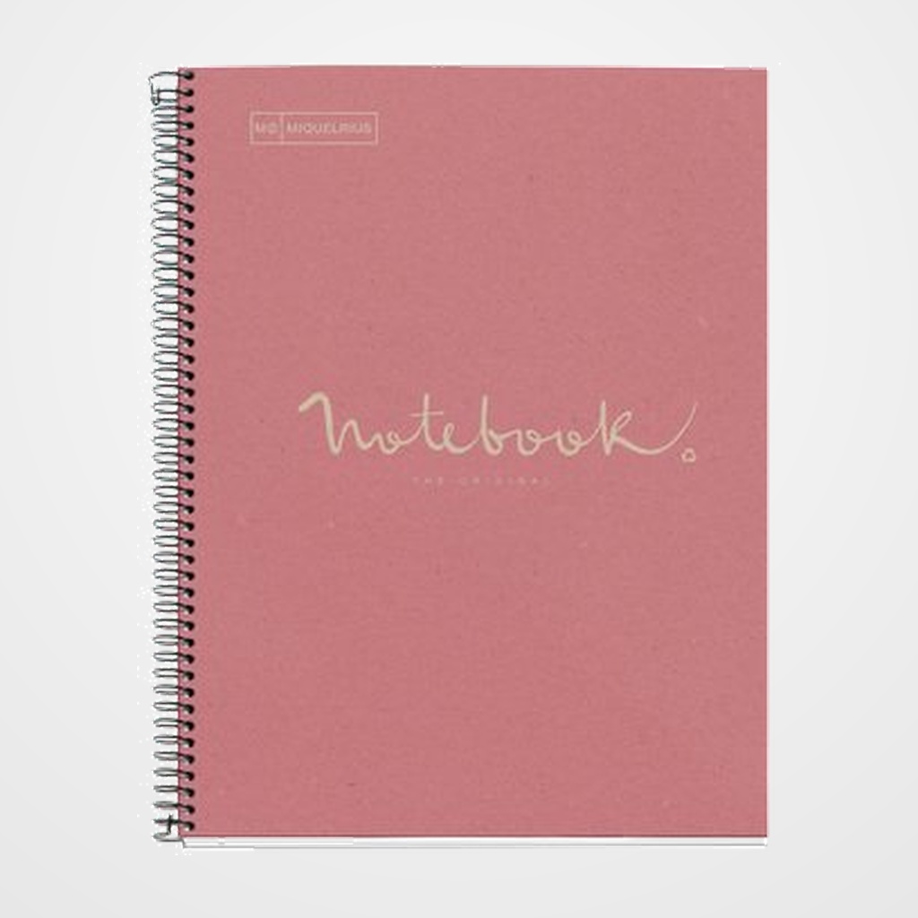 BLOC MIQUELRIUS ECO EMOTIONS NOTEBOOK 1 micro.tapa DURA A4 80h 80g CUADRIC.5x5 ECOROSA