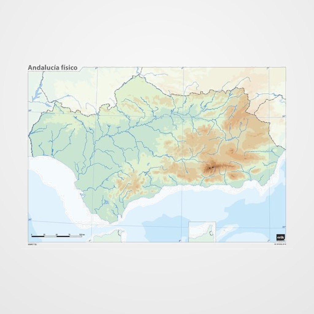 MAPA MUDO ERIK COLOR FISICO ANDALUCIA