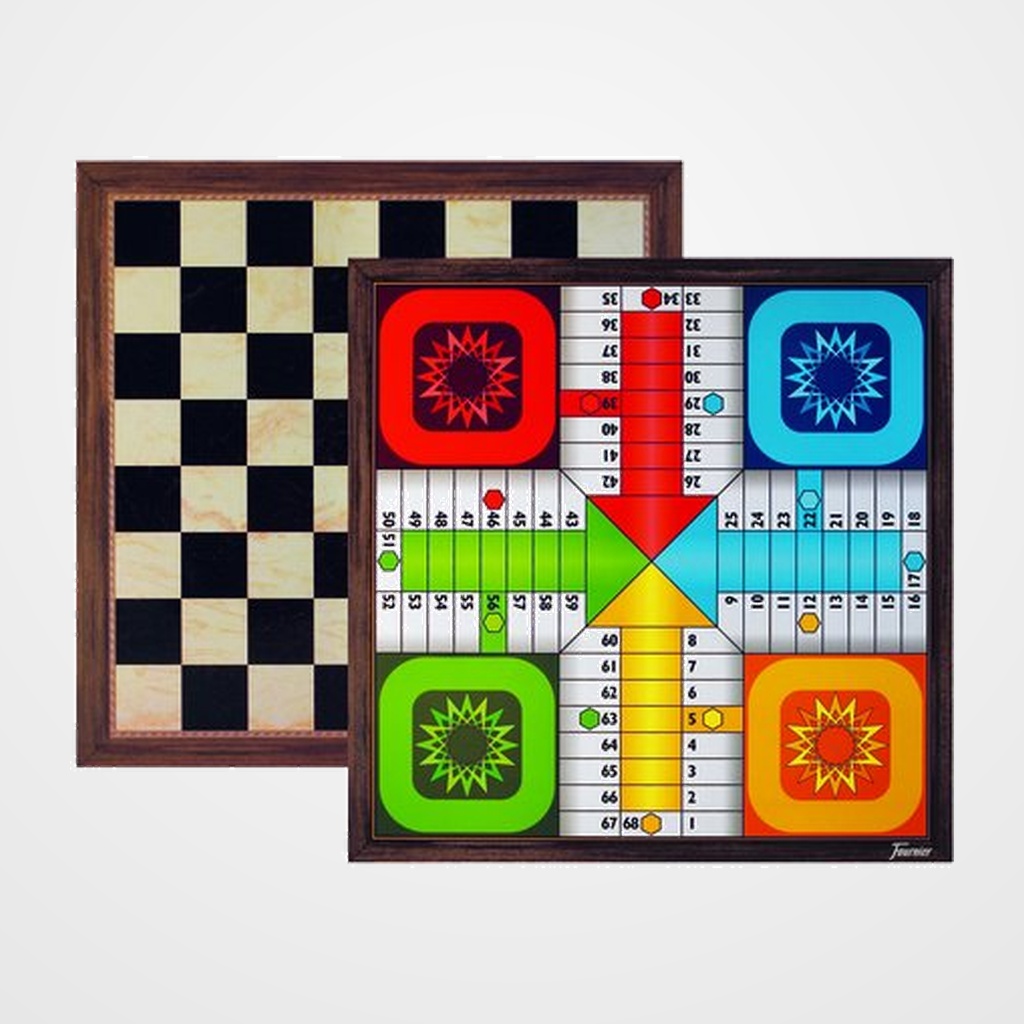 TABLERO PARCHIS 4 AJEDREZ DE 40 Cmts