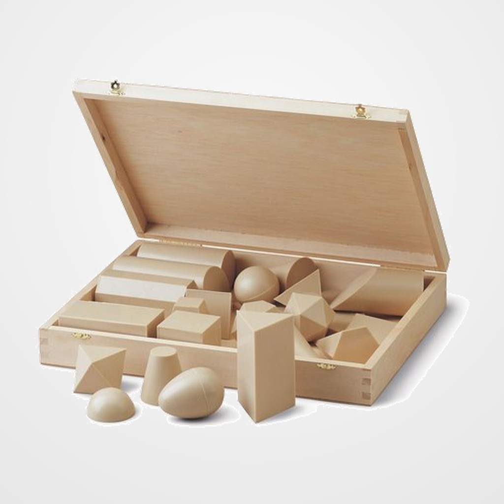 JUEGO DIDACTICO ESTUCHE CUERPOS GEOMETRICOS DE PLASTICO 25 UNIDADES