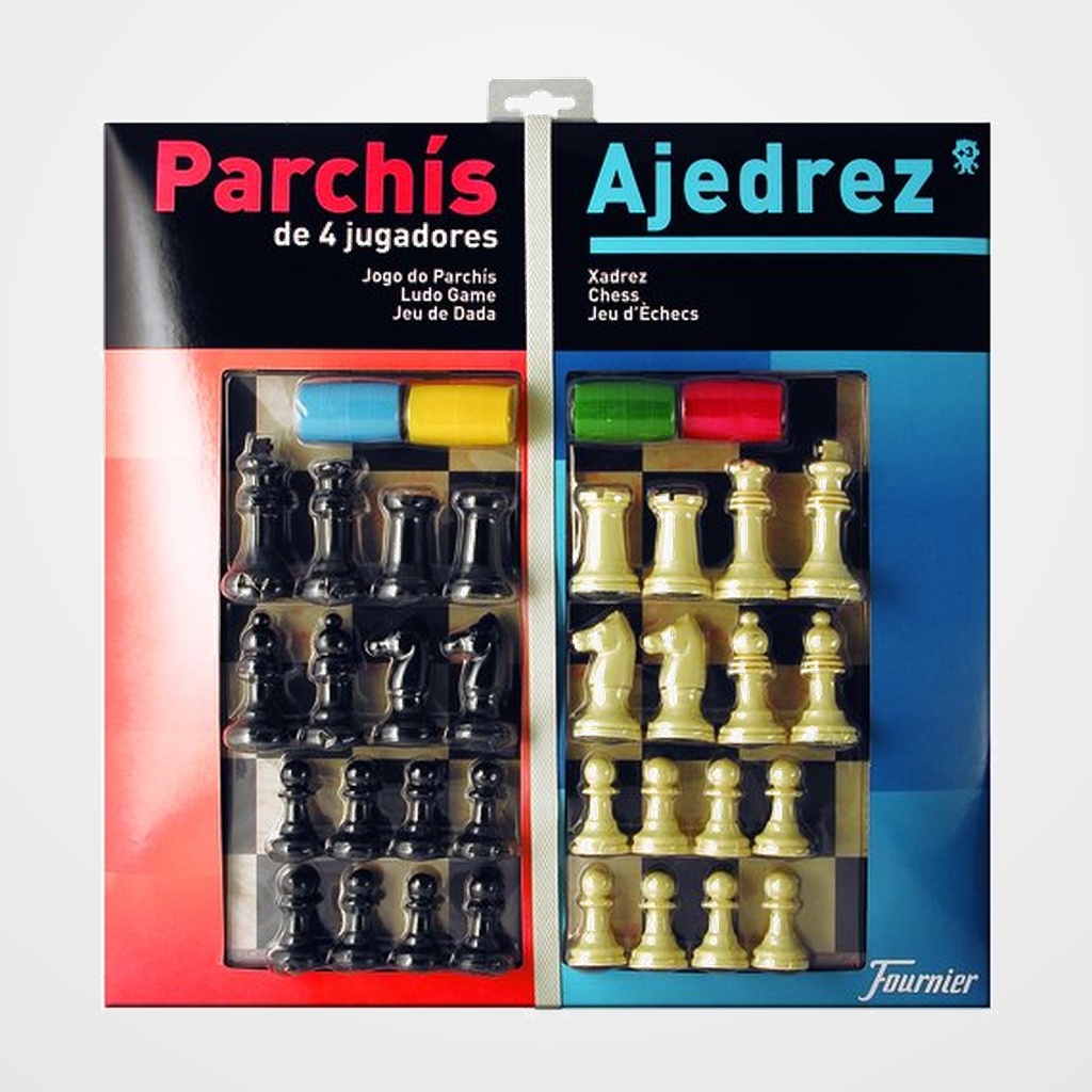 [25001377] JUEGO PARCHIS AJEDREZ 40 Cmts + ACCESORIOS