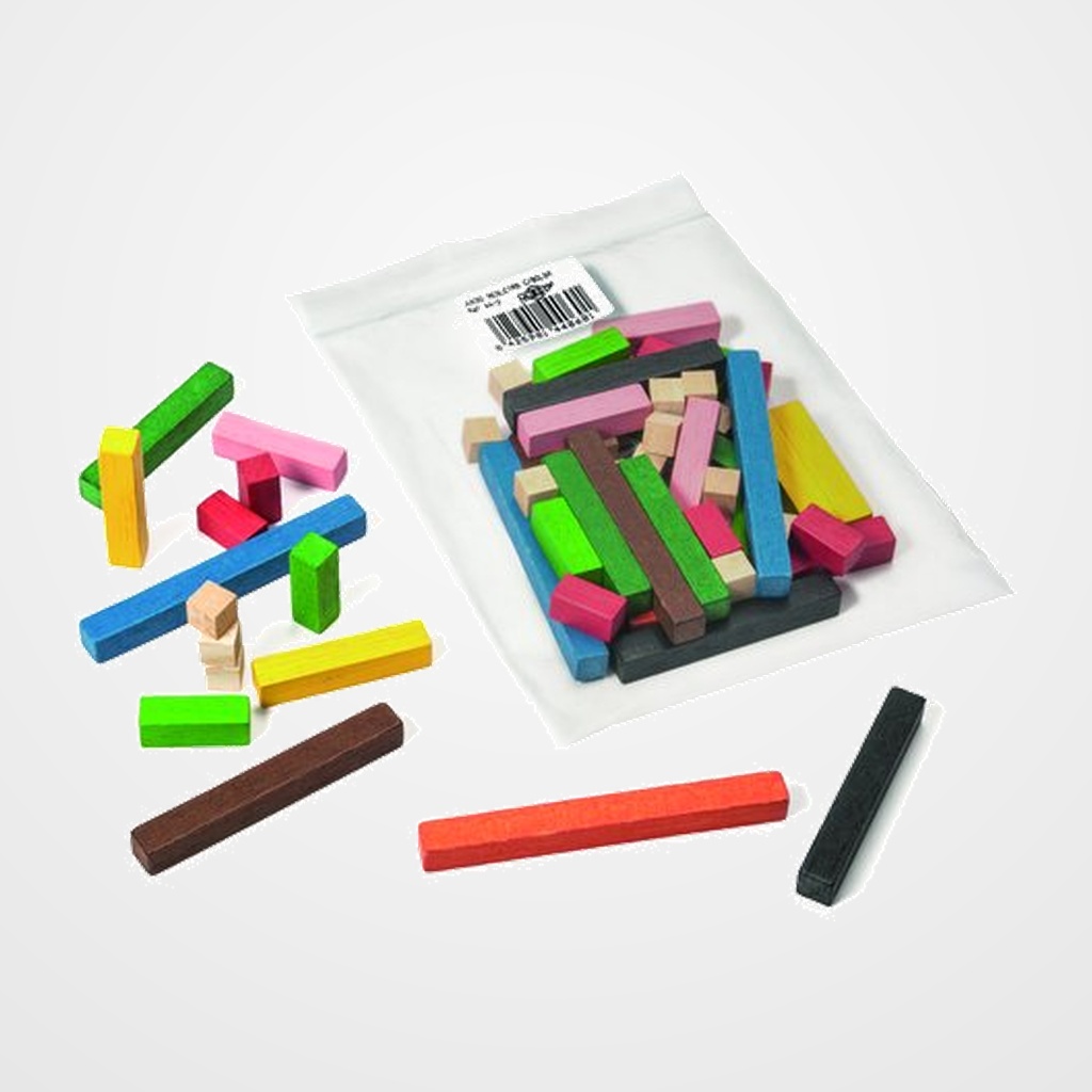 REGLAS REGLETAS MADERA BOLSA 63 PIEZA