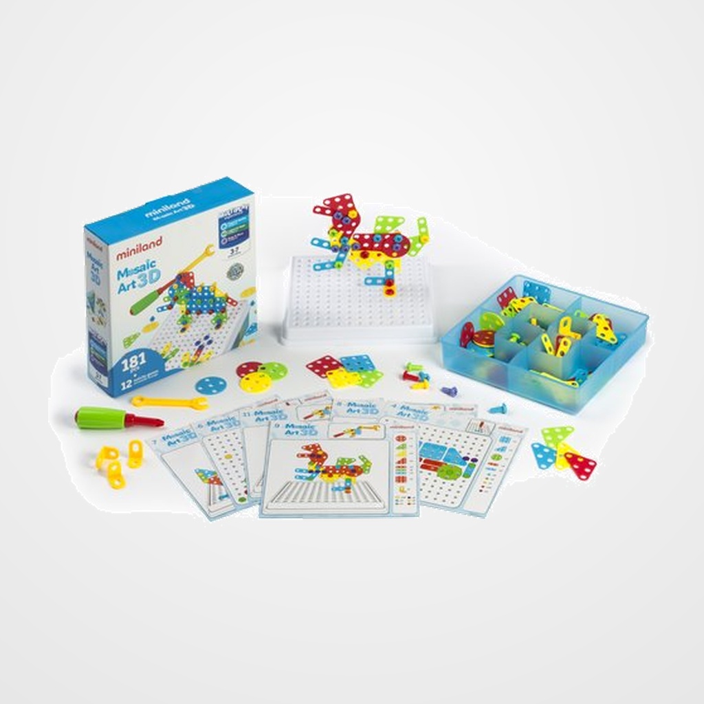 JUEGO EDUCAT.MINILAND JUEGO DE CONSTRUCCION MOSAIC ART 3D (3-7 años)