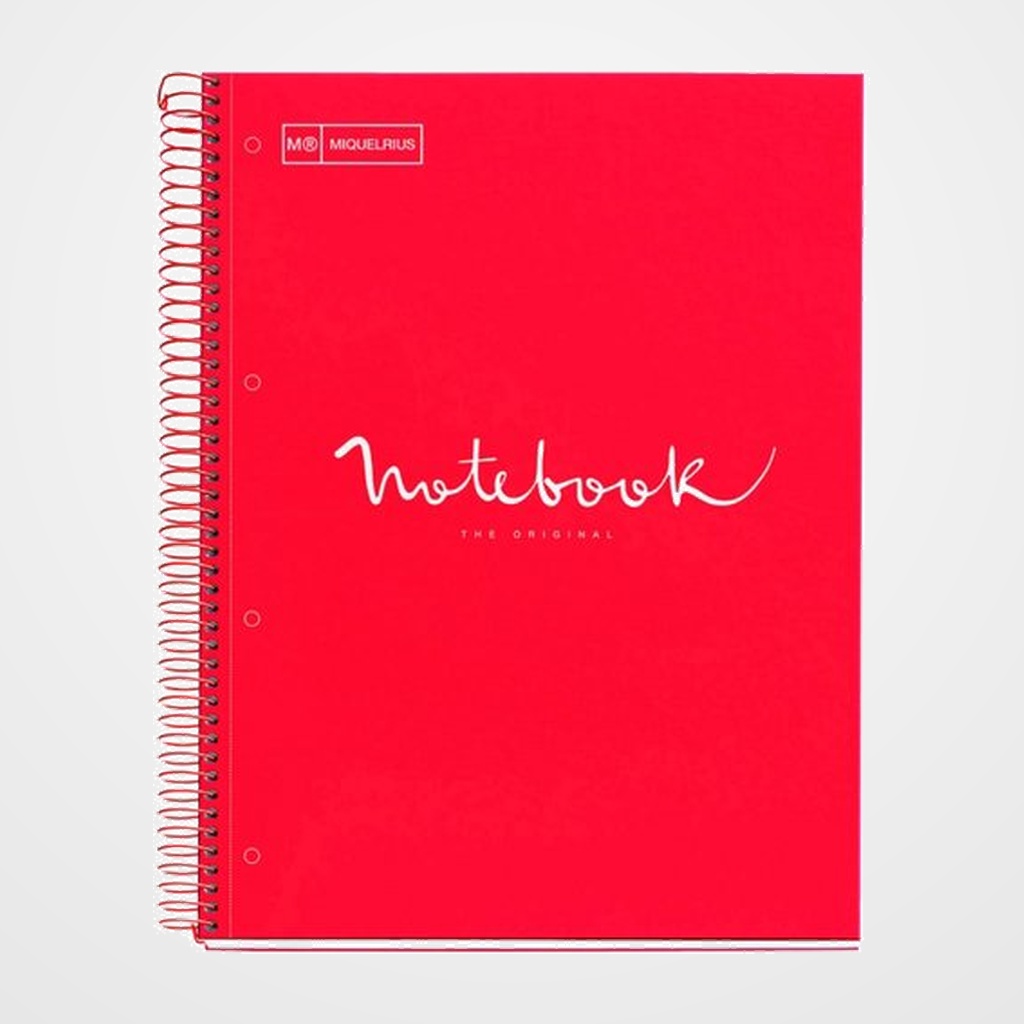 BLOC MIQUELRIUS EMOTIONS NOTEBOOK 1 micro.tapa EXTRA A4 80h 90g HORIZONTAL ROJO