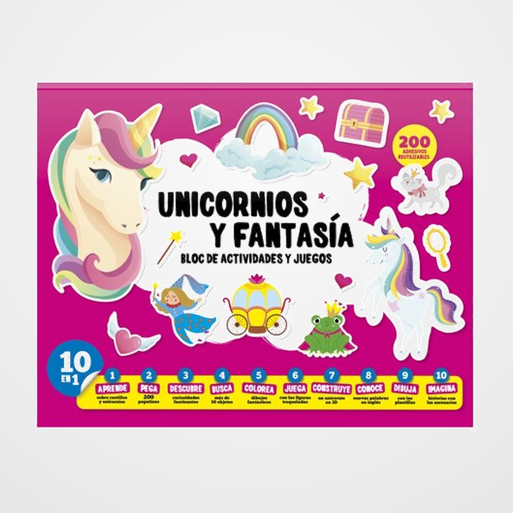 JUEGO IMAGILAND BLOC DE ACTIVIDADES Y JUEGOS UNICORNIOS Y FANTASIA