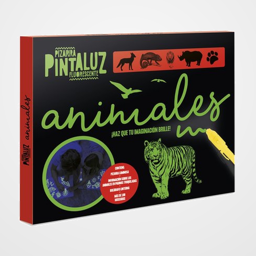 JUEGO IMAGILAND PIZARRA PINTALUZ FLUORESCENTE ANIMALES