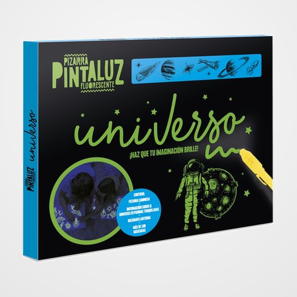 JUEGO IMAGILAND PIZARRA PINTALUZ FLUORESCENTE UNIVERSO