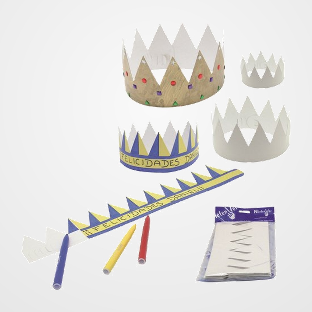 CORONA CELEBRACION para DECORAR PACK de 12