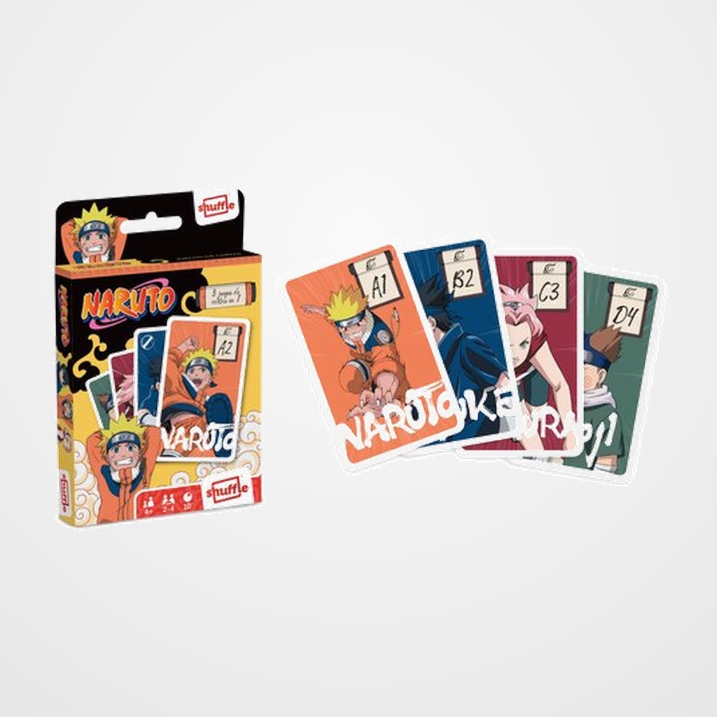 [25001323] JUEGO CARTAMUNDI SHUFFLE FUN 4 IN 1 NARUTO