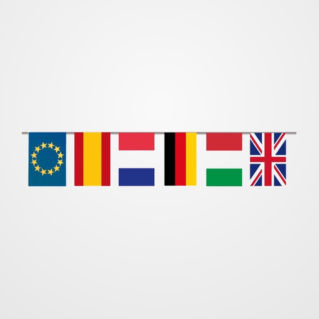 BANDERAS PLASTICO INTERNACIONAL B-50 MTS (dos tiras de 25 metros)