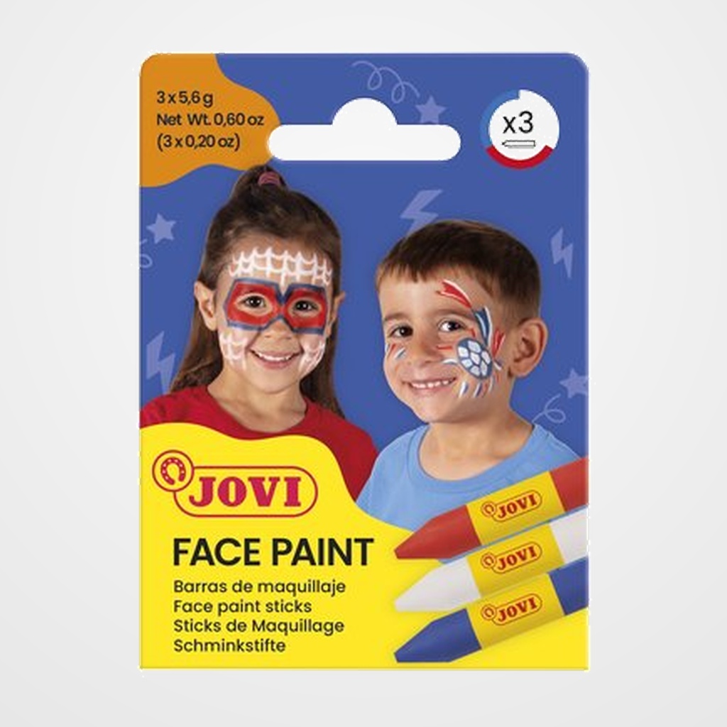 MAQUILLAJE JOVI BARRA FACE PAINT AVENTURA ESTUCHE de 3