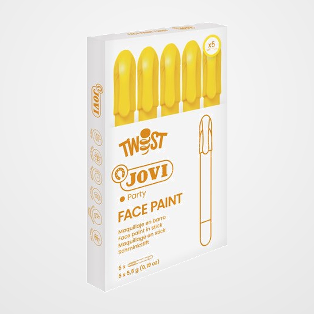 MAQUILLAJE JOVI BARRA TWIST MAKE de 5,5 g CAJA de 5 AMARILLO