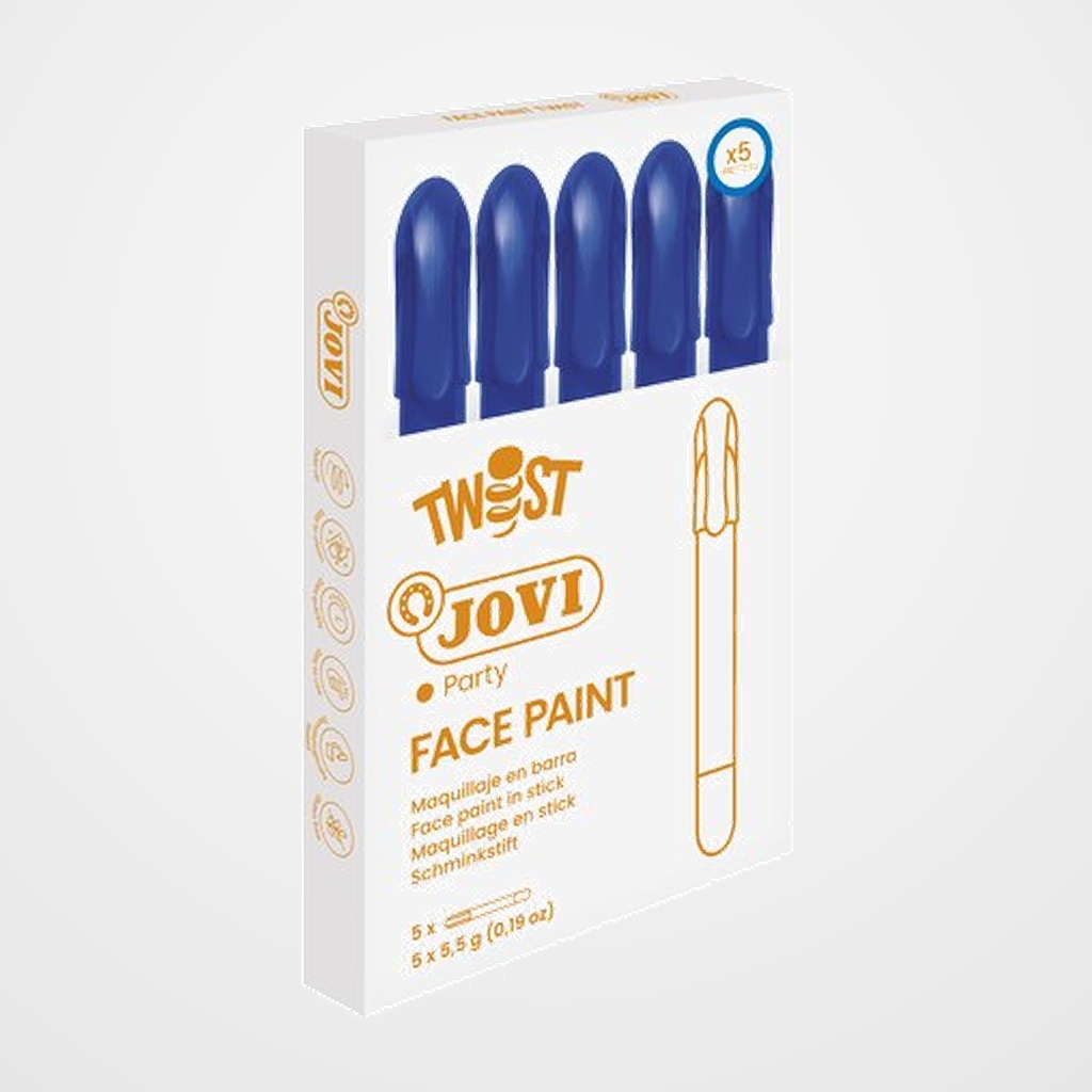 MAQUILLAJE JOVI BARRA TWIST MAKE de 5,5 g CAJA de 5 AZUL