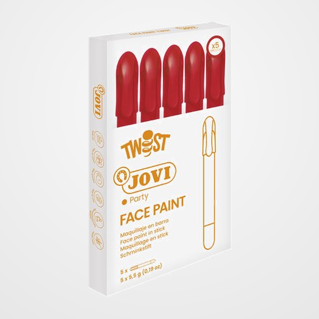 MAQUILLAJE JOVI BARRA TWIST MAKE de 5,5 g CAJA de 5 ROJO