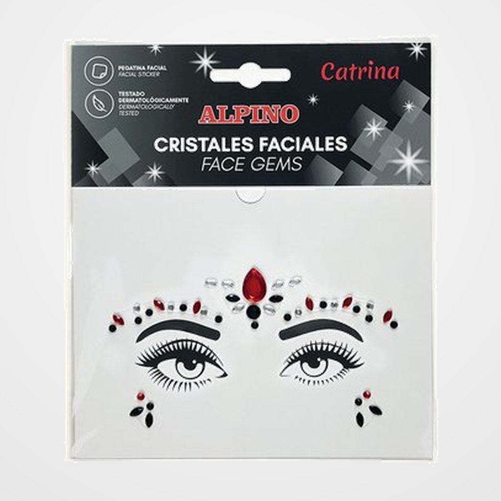 MAQUILLAJE ALPINO SET DE CRISTALES FACIALES CATRINA
