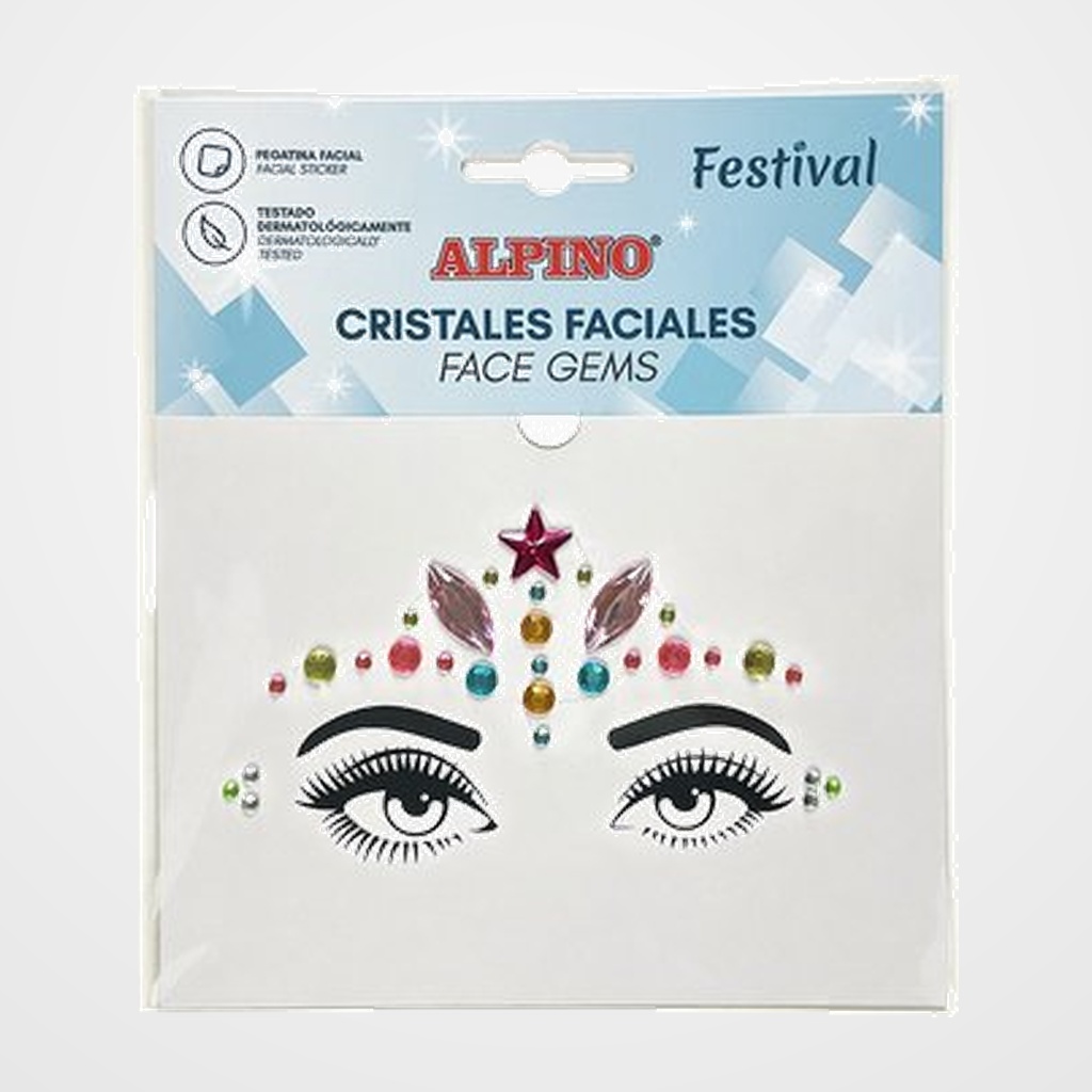 MAQUILLAJE ALPINO SET DE CRISTALES FACIALES FESTIVAL