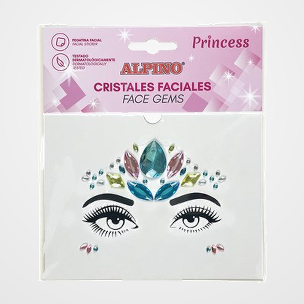 MAQUILLAJE ALPINO SET DE CRISTALES FACIALES PRINCESS