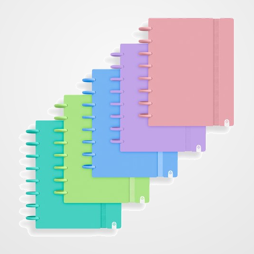 BLOC MIQUELRIUS EMOTIONS NOTEBOOK 8 micro.tapa PP A4 160h 90g CUADRIC.5x5 TURQUESA