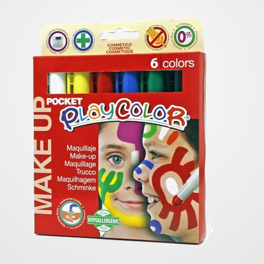 MAQUILLAJE PLAYCOLOR MAKE UP BASIC POCKET de  5 g CAJA de 6 UNIDADES SURTIDO