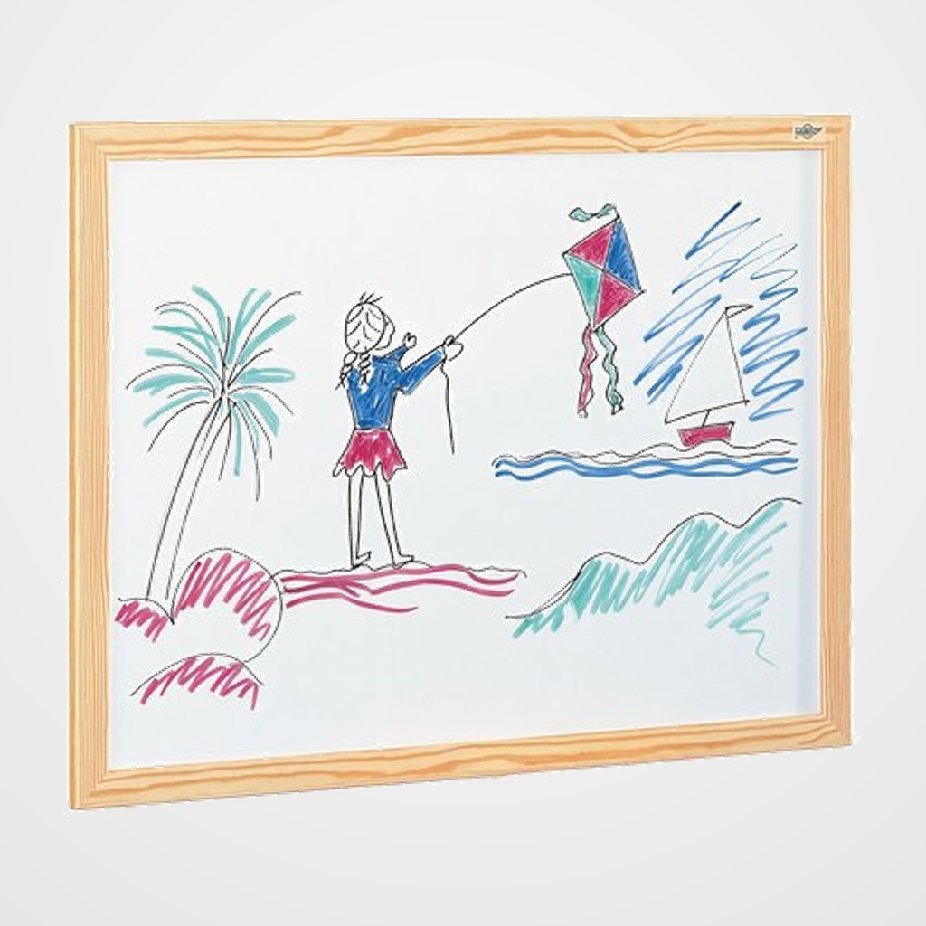 PIZARRA BLANCA FAIBO ESTRATIFICADA MARCO FIBRA 87x127cm