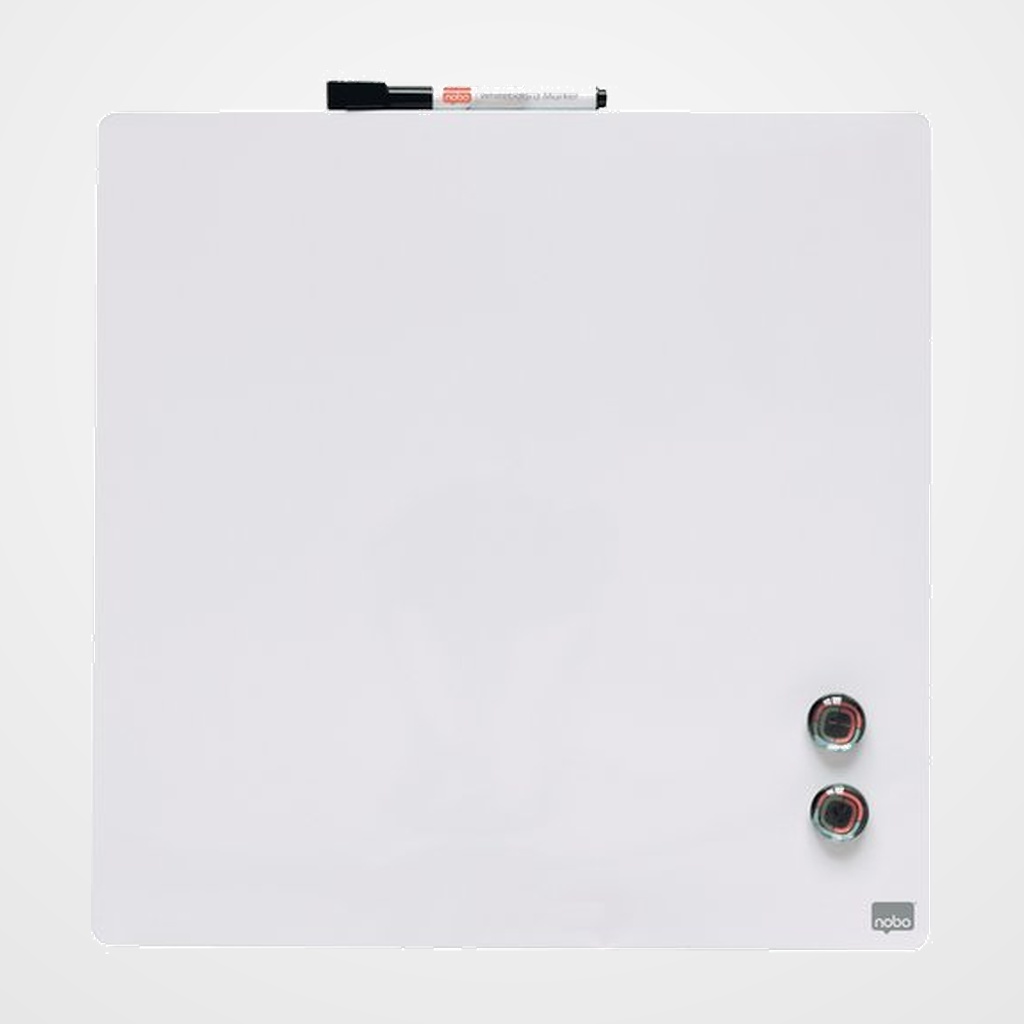 PIZARRA HOGAR MAGNETICA NOBO 36x36 cm BLANCA