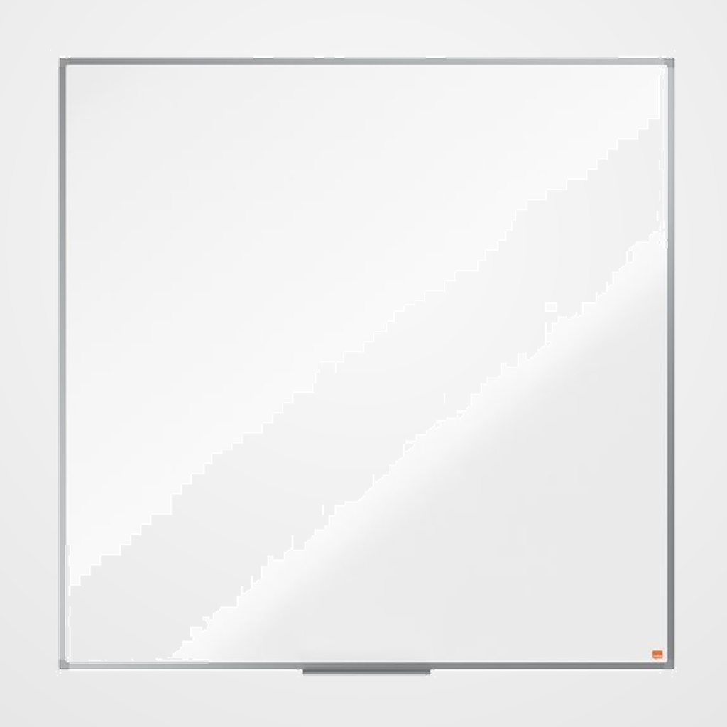 PIZARRA BLANCA MELAMINA NOBO ESSENCE MARCO ALUMINIO 120x120 cm