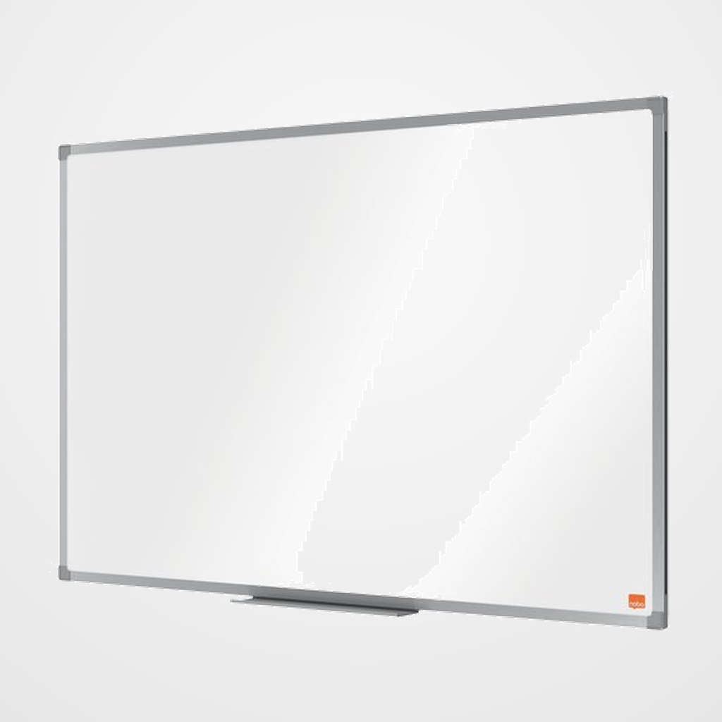 [23801784] PIZARRA BLANCA MAGNETICA NOBO ESSENCE VITRIFICADA MARCO ALUMINIO  90x60 cm