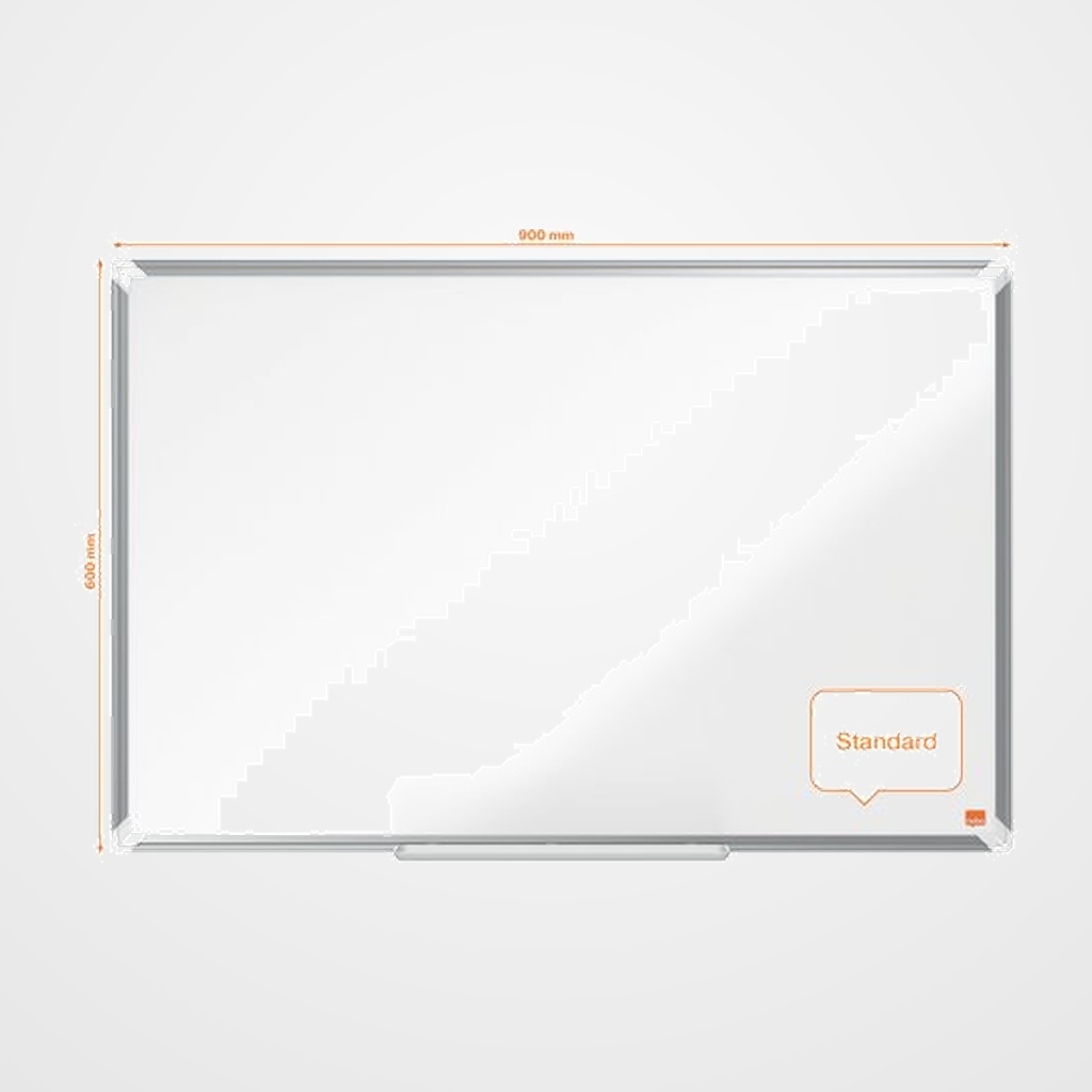 PIZARRA BLANCA MAGNETICA NOBO PREMIUM PLUS LACADA MARCO ALUMINIO  90x60 cm