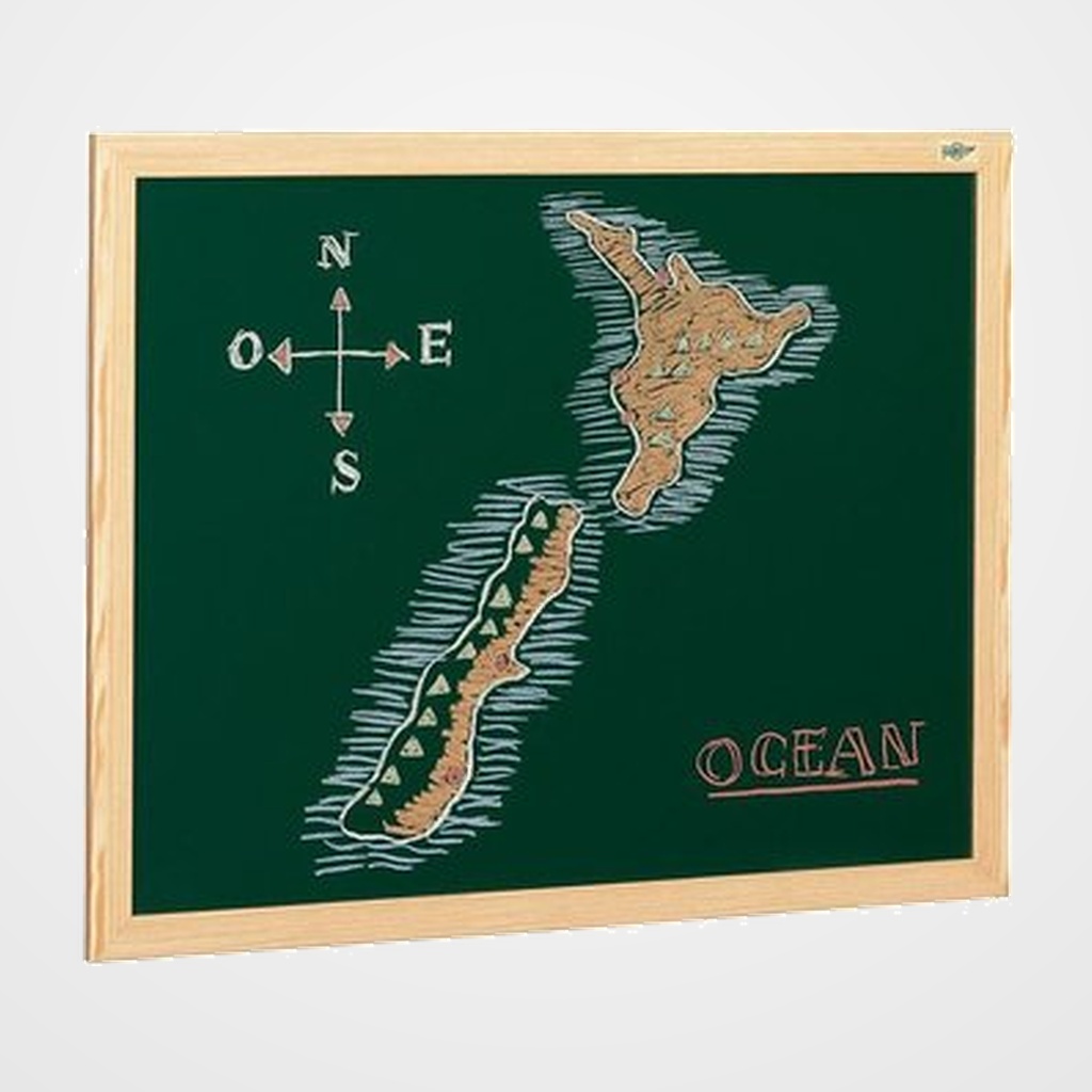 PIZARRA VERDE MARCO FIBRA  80x120 cm