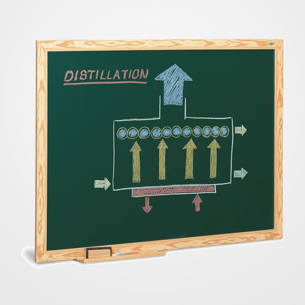 PIZARRA VERDE MARCO FIBRA  90x120 cm con CAJETIN de 40 cm